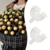 Fiori decorativi 60 pezzi Cioccolato Torus rotondo a sfera di plastica Plastica Porta Wrapper Porta di carta Fitta
