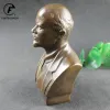 Esculturas antigas de bronze russo grande líder lenin busto bronze estátua de grandes estatuetas de decoração de desktop de cobre de cobre artesanato