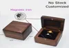 Boîte de bijoux Créative Bagues d'oreille en bois en bois Cas de rangement pendentif noir noix en bois massif yl2979924846