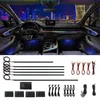 Automotive hidden acrylic dynamic ambient light modified with RGB illusion 18 light interior APP flow light ambient light