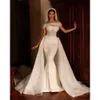 Robes sans manches taille High Wedding Glamorous Sirène Sweetheart Corps entier Perles Backless Backless Floor Longueur Custom Made Made Plus Vestidos de Novia