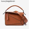 Loeiwe High Cend Designer Puzle Bags для женщин минималистской ручной работы с сплайдером для осенней зимы Новый универсальный паттер