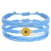 Bracelets charme bracelet pour femmes artisanal Bohemian Summer Corde tournesol set ajusté Amitié plage de plage bijoux océan pour drop dhdg5