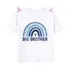 Famille Matching Tenues Rainbow Big Brother Little Brother Matching tenue T-Shirts Summer Sibling Children Enfants Courtettes à manches courtes Tops Girls Boys Vêtements D240507