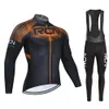 RCN Team Autumn Cycling Jersey Set Spring à manches longues ROPA CICLISMO MEN VOCTURES DE BICYLEM