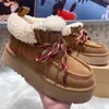 Women Funkarra Boot Winter Cabin Cuff Snow Ankle Boots Chestnut Fur Classic Ultra Mini Platform Snowboot Australia Australian Wool Tazz Tasman Size 35-42