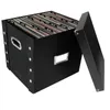 Caixas de armazenamento caixas de armazenamento Snap n Store Caixa de armazenamento de vinil com 13 guias de gravação de contagem Black Adult Q2405061