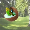 Käfige Kokosnussvogel Nest natürliche Kokosnuss -Vogelhausbett mit warmem PAD für Papageien -Sichtweite Hamster Mäuse Chinchilla Käfig Spielzeug Nesting