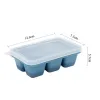 Strumenti estate 6 vassoi per produttori di silicone con coperchi mini cubetti di ghiaccio piccoli produttori di ghiaccio a muffa quadrata vasche per gelati per cucina accessori