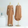 Vêtements ethniques Ramadan Eid Femmes musulmanes Hijab Long Khimar Modest Vêtements Arabes 2 pièces Kaftan Turkey Robe Dubai Abaya Islamic Prayer