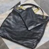 12A All-New Mirror Quality Designer 38 cm Pochon Einkaufstasche Damen echte Lederhandtaschen Eimer mit Gurt Crossbody Black Umhängetasche mit kleiner Brieftasche