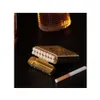 Hot Sale 20 PCS Metal Retro Cigarett Box Öppna huvudskyddet automatiskt öppna tre cigarettlåda