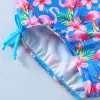 Swimwear Girls One Piece Floral Print Flamingo Swimsuit Bikini Beach Bathing Suits Snelle droge zwemkleding