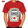Men's T-Shirts New Fashion Summer Tomato T-shirt Mens and Womens Strt Casual Fashion Hip-hop Round Neck Short Slve Top heinz ketchup T240506