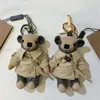 Keychains Lonyards Trench Coat Bear Designer Keynchain pour femmes Thomas Mens Luxury Course Sac en acier inoxydable Charme Classic Fashion Key Chains Hold