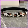 Nya Leopard Print Belt Fashion Women Belts Designer Mens Business Belt Reversible Letters Needle Buckle Midjeband Designers Casual D219 199Q