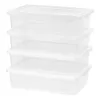 BASS CASSE CASSIONI 28 QT.(7 galloni) scatola di deposito in plastica sotto il letto trasparente 4 set Q240506