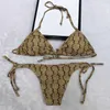 Bikini-Designer-Badebekleidung Frauen Swimwears Sexy Badeanzug Frauen baden Schwimmanzug Anzüge Bikinis Sex Taille Mode gedruckte Musterpool-Partys Sets Größe S-XL FGF11