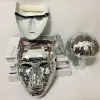 Máscaras Disco Ball Glitter Mirror Face Mask Festival Mascaras Mascarada para cosplay Halloween Party Club Night Mask Shap DJ Decle