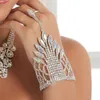 Link braccialetti Stonefans Luxury Hollow Rhinestone Cabella di bracciale Catena per dita per donne in cristallo Bragglezza di gioielleria da sposa a mano da sposa