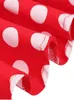 Skirts 2023 Summer Midi Ski Runway Retro Rockabily Sundress Red Womens Sexy Pin 50S Cotton Polka Dot Pattern Skateboard Street Clothing Q240507