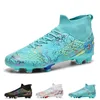 Boot de football adulte TF / FG Youth High Top Anti Slip Durable Football Shoe Childrens Artificial Field Competition Training Shoe 240426