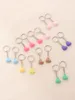 Keychains 16pcs Candy Color Love Heart Pingente Chain Chain Chain Corean Version Af The Feminino Fashion Cute Bag Acessórios Presentes do Dia dos Namorados