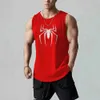 Débardeur pour hommes araignée rouge imprimé d'été à sec le gymnase de gym de gym