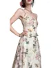 Lässige Kleider Gaganight Frauen französischer Stil Hosentäter Blumengedruckter Kleid Sommer 2024 See