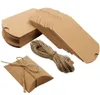 50pcs Kraft Paper Pillow Gift Wrap Favor Box Wedding Party Favour Boxes Baby Shower Gifts Card Package5391570