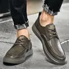 Chaussures décontractées pour hommes classiques baskets respirantes Généralités en cuir en cuir entièrement apparié pour les hommes à lacets à lacets pour hommes