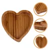 Assiettes 2 PCS Dessert Plate de plaque bijoux en bois de service en bois pour divertir le bambou grand plateau de charcuterie plateaux en bois thé en bois