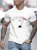 T-shirts voor heren vintage vu meter print heren t shirts strtwear zomer kleding extra grote t-shirts kleding los