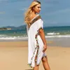 Women Beach Wear Women Sun Protection Beachbekleidung farbenfrohe gewebte Spleißseite Split Saum Deck-Deck-Deck-Eingröße.