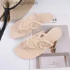 Luxus H Designer Slipper Neue Damen Jelly Slipper Freizeit Sommermode Crystal Pig Nase Flache Sandalen Strand Flip Flops mit 1: 1 Markenlogo