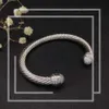 David Yurma Armband varumärkesdesigner Fashion Jewelry for Women Men Gold Silver Pearl Head Cross Bangle Armband DY Jewelry Nail Armband Cable Armband 5mm 572