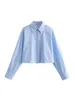 Polos de femmes Nlzgmsj 2024 Automne Femmes à manches longues Solie Single Pocket Pocket Rivet Shirts Elegant Offant Office Slim