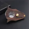 Accessories Double Blade Guillotine Cigar Cutter Stainless Steel With Wood Grain Luxury Cigar Accessories Cool Gadget Gift For Men
