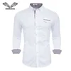 Herren Polos 100% reine Baumwollmarke 2022 Weiße Herren Hecklackhemd Langarmedessen Hochzeit weißes Hemd klassische Kleidungsgröße Kleidung 2405