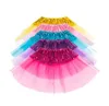 Baby Tutu Tulle Röcke Pailletten Party Mädchen Tanz Pettirt Ballet Bühne Röcke Prinzessin Tanz Minirock Tanzkleidung Kostüm Kleidungsstück Fantastische Röcke