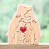 Miniaturen Personalisierte Holzbären Familie Puzzle Familie Andenken Geschenke Geschenke 27 Namen Familiendekoration Weihnachten Jubiläum Geschenke