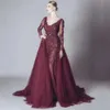 Kleider Graber Rückenless Promi formelle Spitze Prom Elegant gegen Hals Langarm 2018 Elie Saab Abendkleid Arabische Partykleider