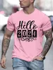 Herr t-shirts hej 2024 herr märke t-shirts roligt gott nytt år 2024 grafisk hiphop kvinnor män tshirts strtwear ulzzang harajuku t-shirt t240506