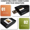 Scanners Mobile Film Scanner for Old Slides to JPG Film and Slide Scanner 35mm Slide and Negative Folding Scanner with LED Backlight
