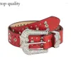 Ceintures de ceinture Pu ceinture avec boucle de papillon de diamant pour les amateurs de mode jeans jupe 360