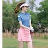 Damskie dresy ssv sport krótka koszulka polo oddychająca wiosenna letnia nowa spódniczka top set lady dziewczęta T-shirt tenisowy Y240507