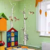 Stickers Cartoon Birch Small Raccoon Owl Forest Wall Stickers Children's Kids Room Living Room Home Decoration Wall Stickers Animals PVC