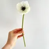 Decorative Flowers 1 PCS 29cm Artificial Poppies Realistic Handmade Flower Arrangement Elegant Real Touch Simulation Floral