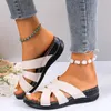 Slippers Flip Flops Summer Women'S Wedge Heeled Thick Soled With Bow Decoration Fish Mouth Sandalias De Mujeres En Oferta