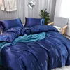 Sängkläder sätter sommar satin ner täcken set lyxiga sängkläder dragkedja dubbel drottning mjuk ultravin fiber smekmånad sexig europeisk stil sängkläder kylning j240507